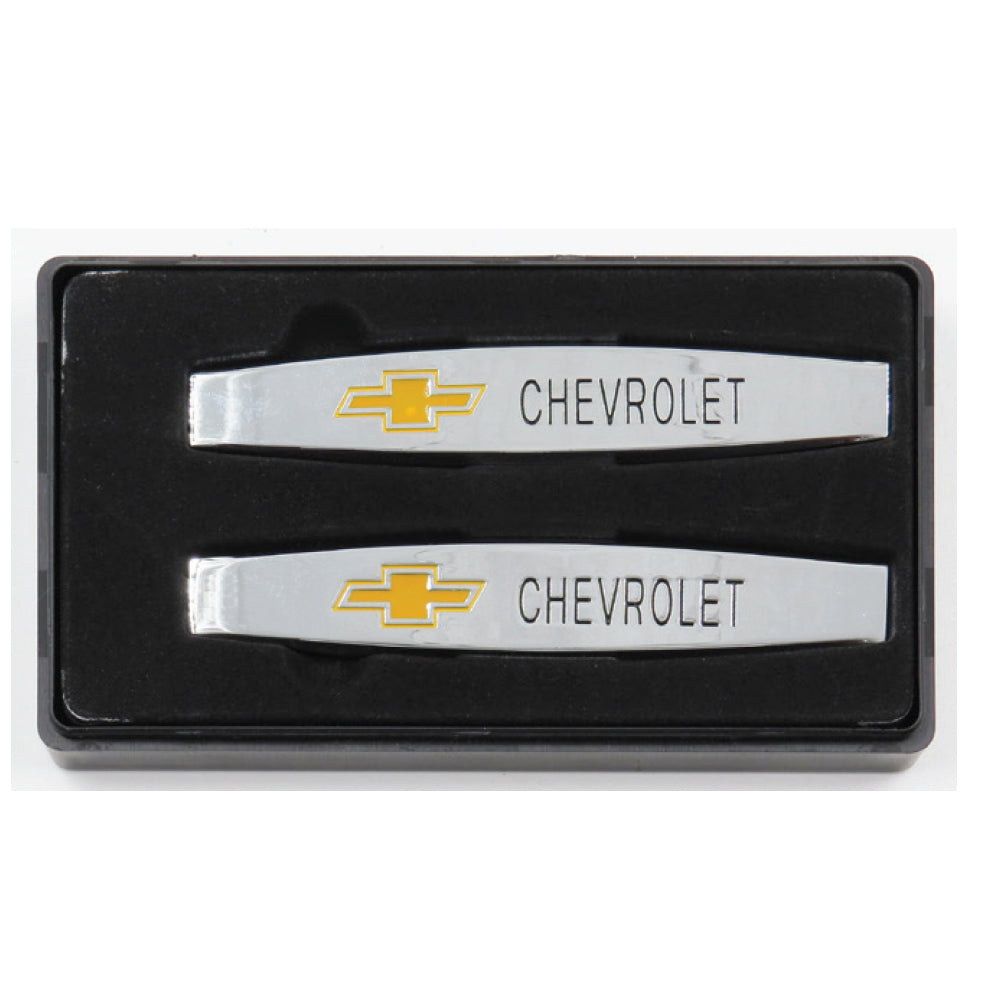 100mm Chevrolet Chrome Badge, Set Of 2