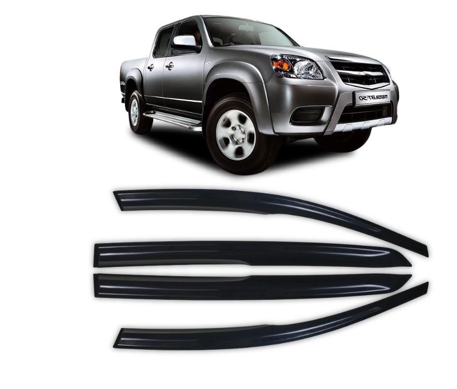 MAZDA BT50 2012-2020 4 DOOR INJECTION BLACK WINDSHIELDS 4PC