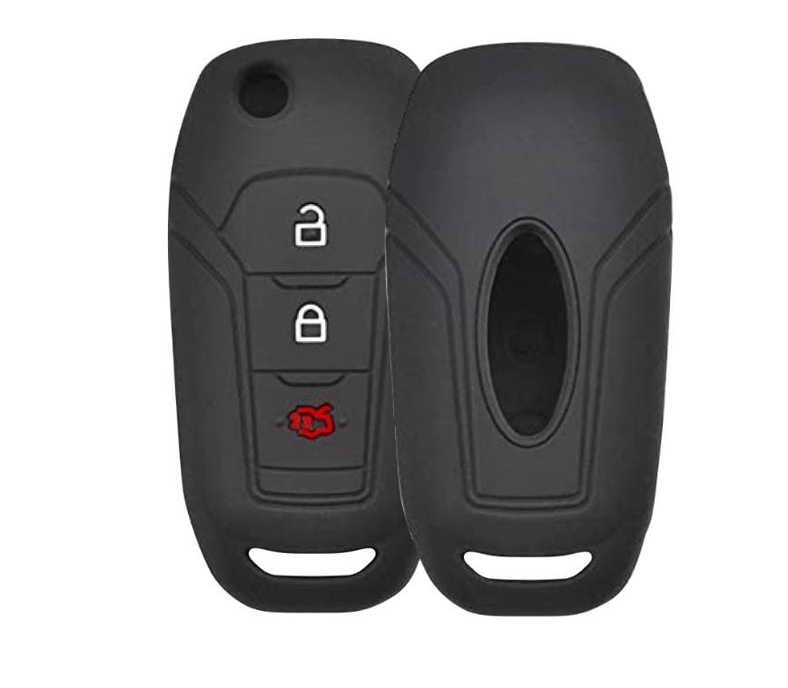 SUITABLE TO FIT FORD FOCUS & RANGER NEW 3 BUTTON SILICONESILICONE KEYPOUCH BLACK