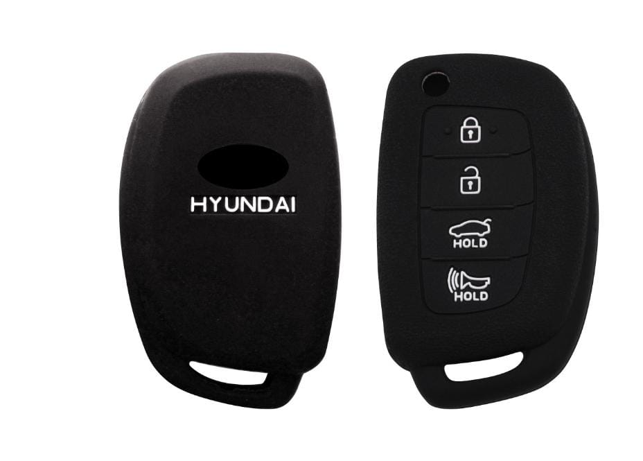 HYUNDAI 4 BUTTON SILICONE KEY FOB CASE BLACK