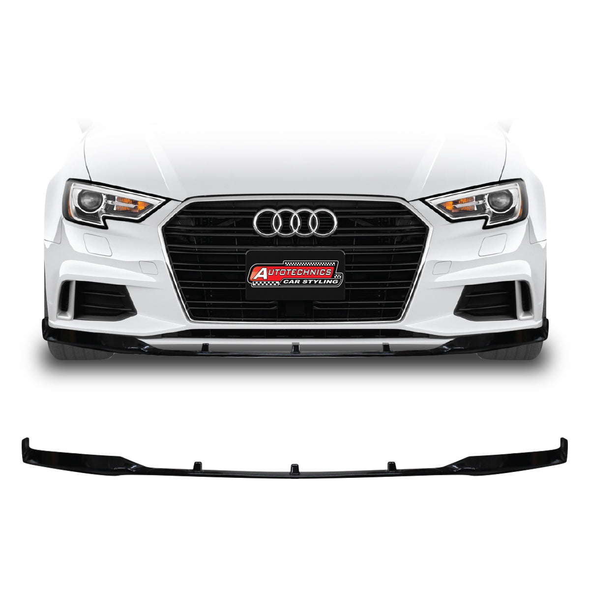 AUDI A3 BLACK FRONT LIP SPOILER