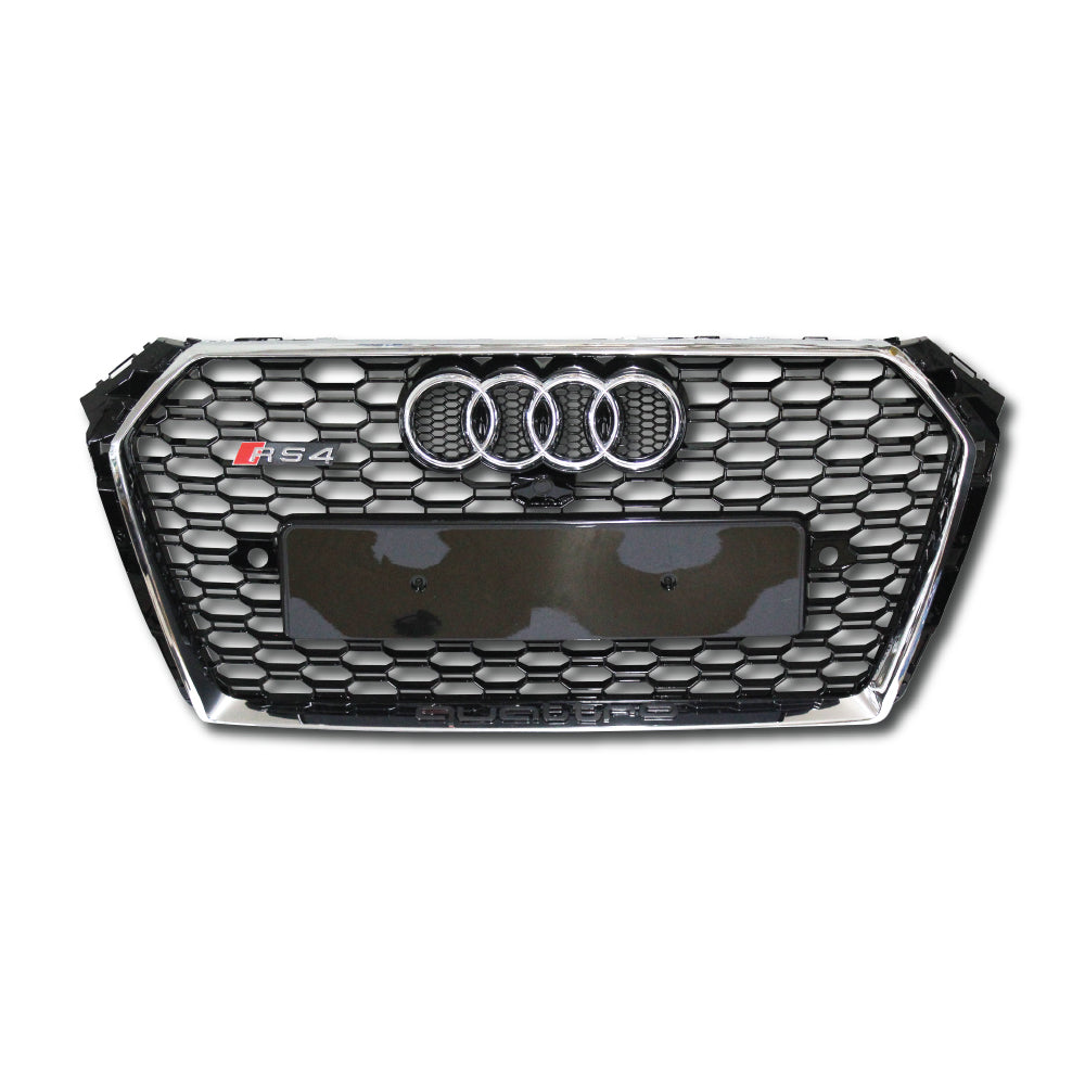 AUDI A4 2017+ B9 RS CHROME & BLACK GRILL