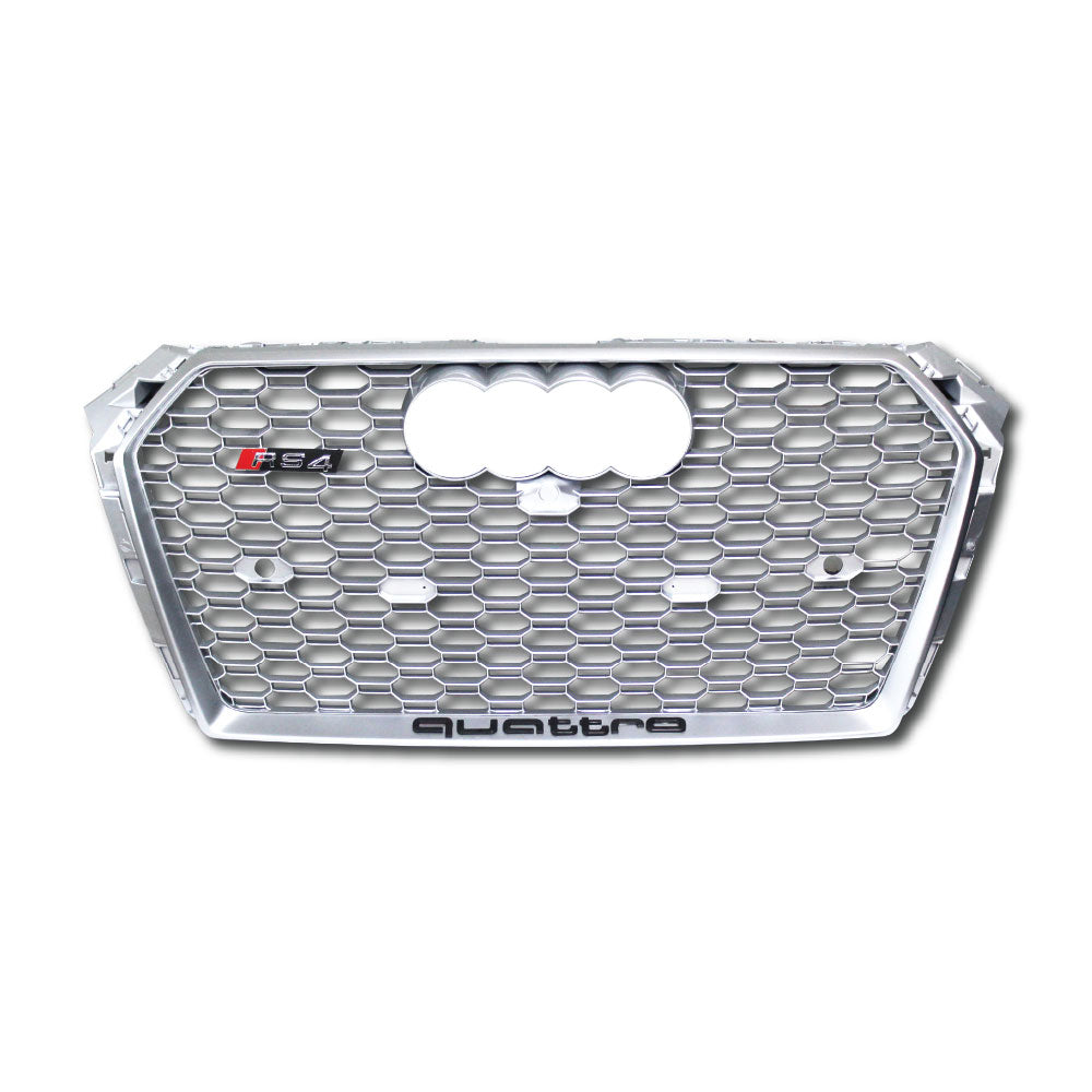 AUDI A4 2017+ B9 RS SILVER & SILVER GRILL