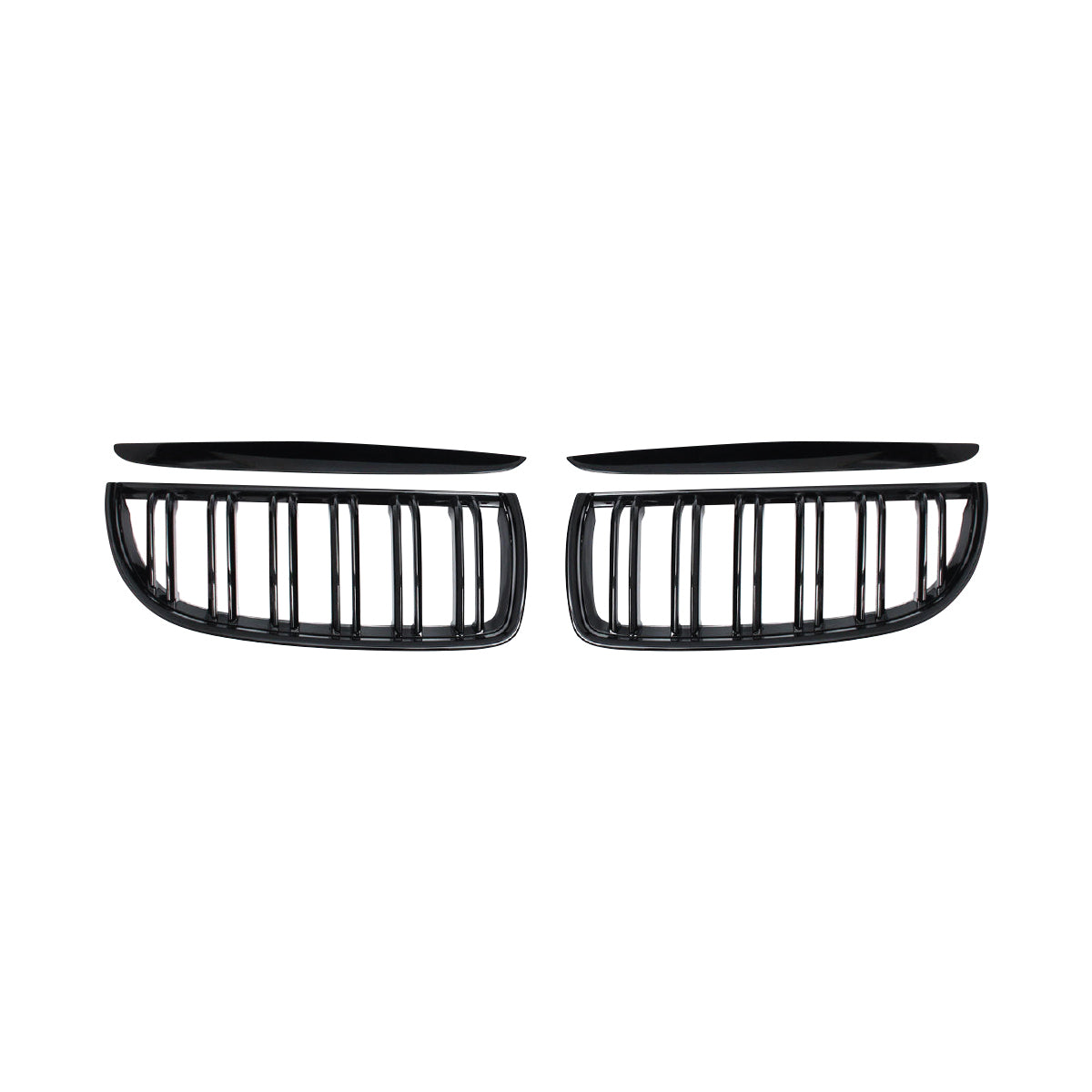 SUITABLE TO FIT BMW E90 MK1 2005-2008 PRE-FACELIFT M4 STYLE KIDNEY GRILLS BLACK