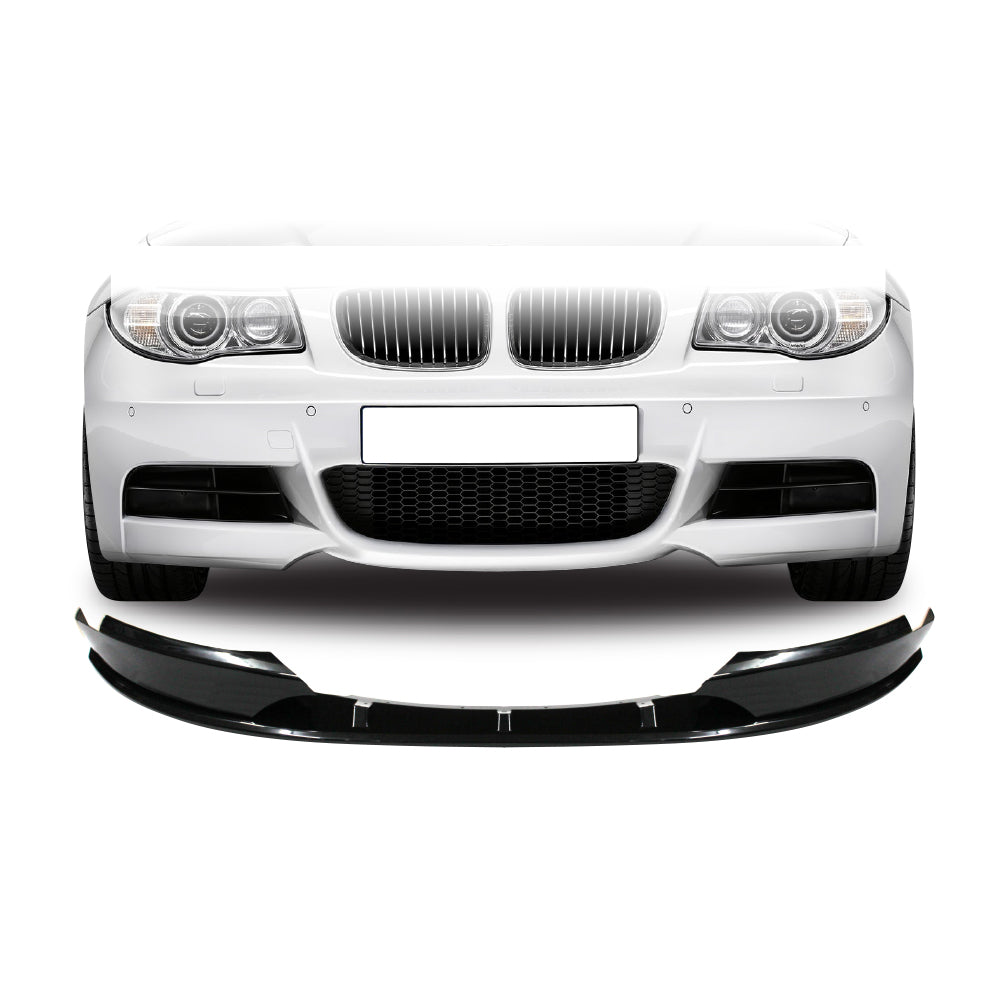 SUITABLE TO FIT BMW E82 M PERFORMANCE 4 PIECE FRONT LIP GLOSS BLACK