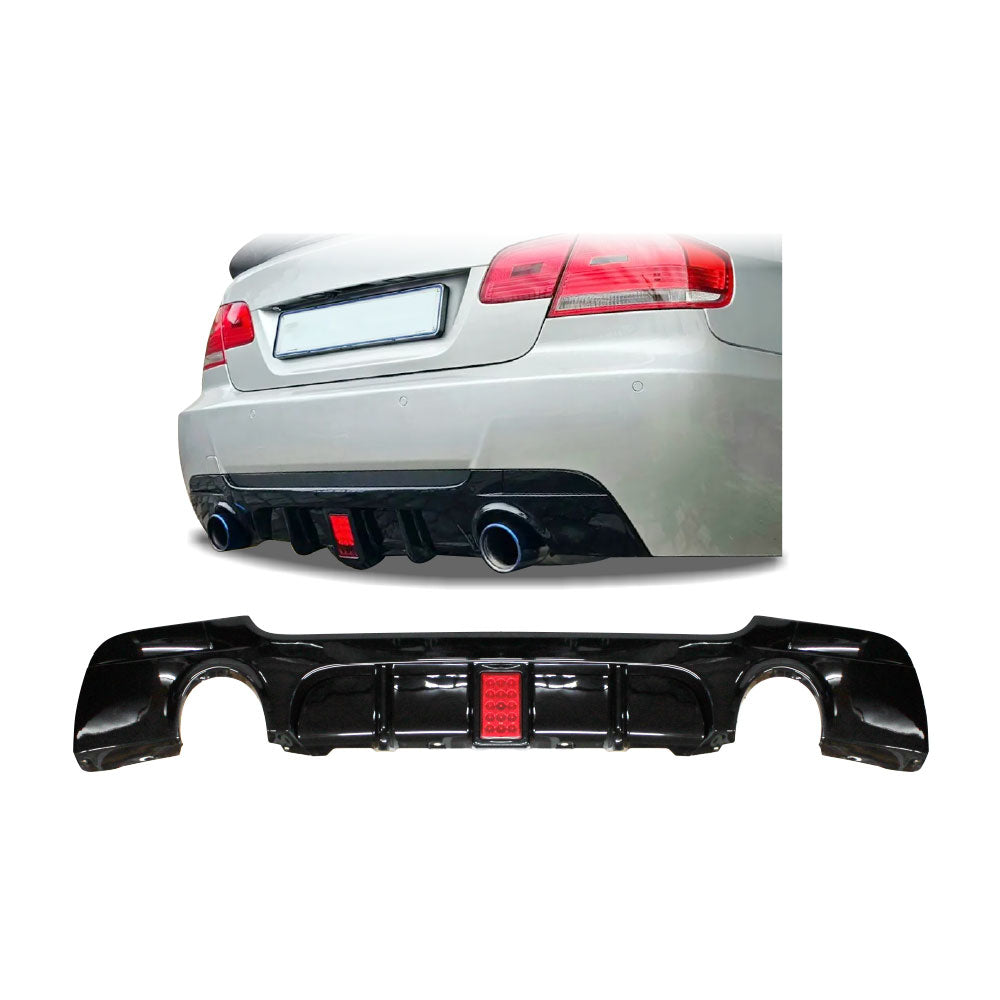 SUITABLE TO FIT BMW E92 LED DIFFUSER SINGLE PIPE DOUBLE OUTLET BLACK