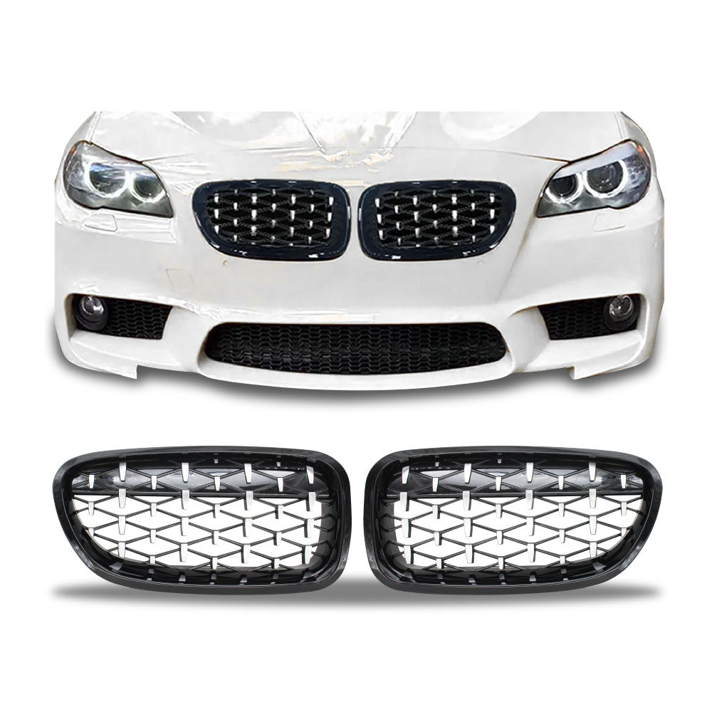 SUITABLE TO FIT BMW F10 2011-2016 DIAMOND GRILL CHROME & BLACK
