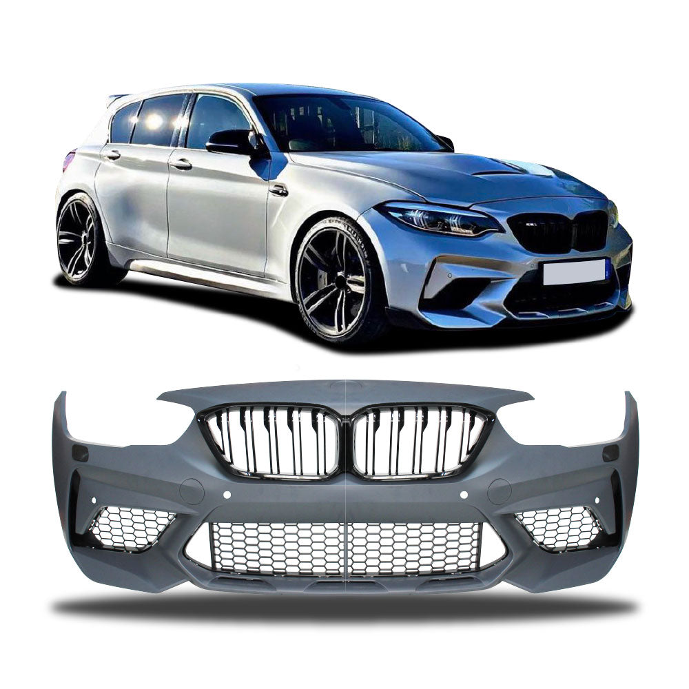 SUITABLE TO FIT BMW F20 2015+ FACELIFT M2 PLASTIC FRONT BUMPER WITH PDC & WASHER HOLES
