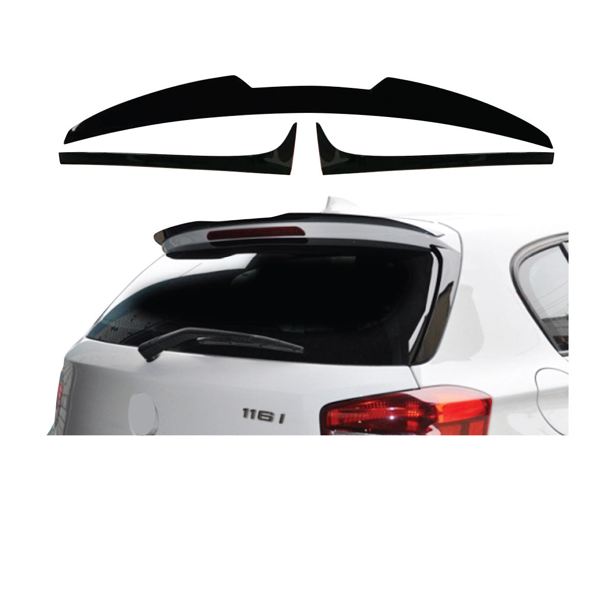SUITABLE TO FIT BMW F20 WINGLET GLOSS BLACK