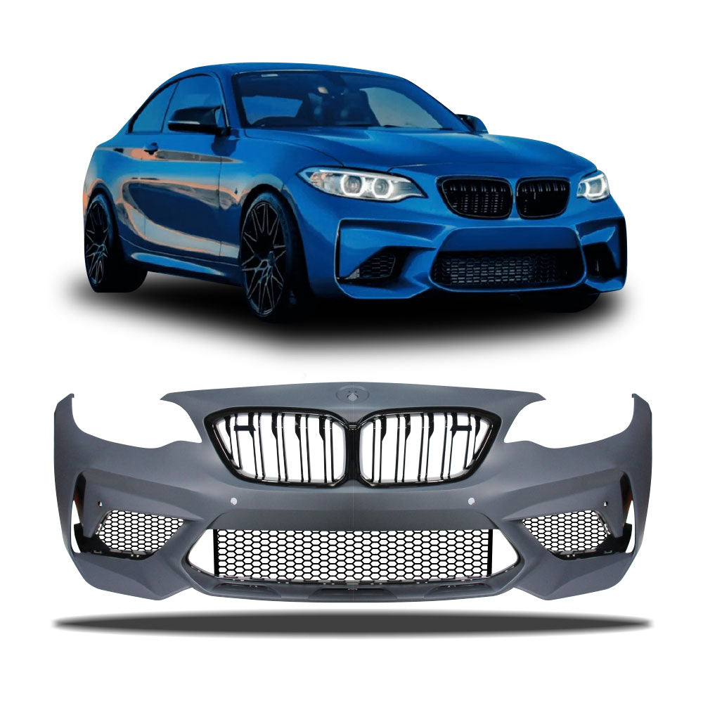 SUITABLE TO FIT BMW F22 M2 COMPLETE FRONT BUMPER WITH PDC & WASHER HOLES