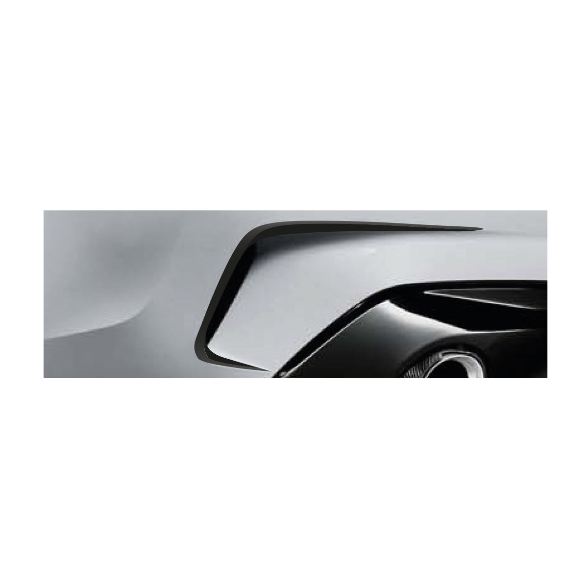 SUITABLE TO FIT BMW G20 REAR BUMPER CANARD GLOSS BLACK