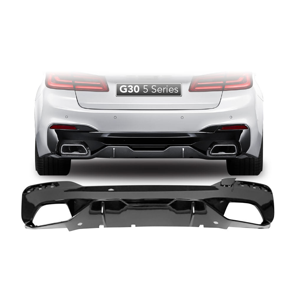 SUITABLE TO FIT BMW G30 M PERFORMANCE REAR DIFFUSER GLOSS BLACK