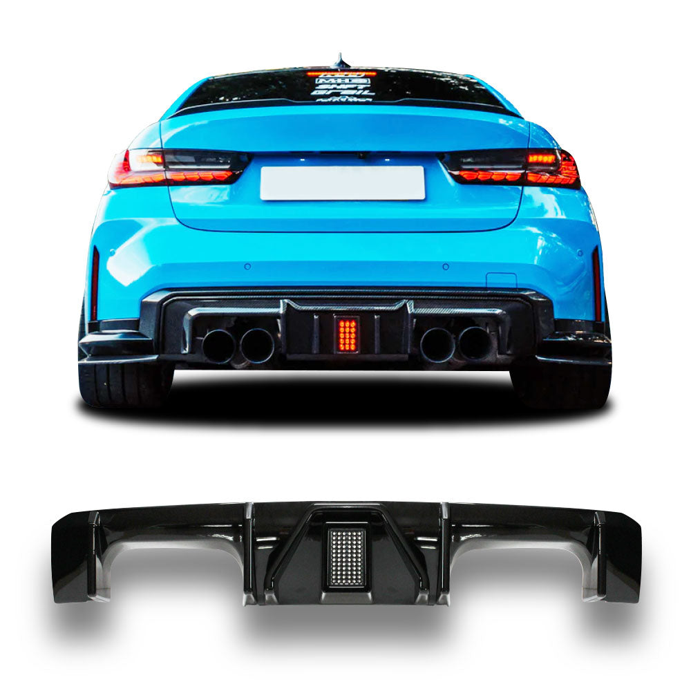 SUITABLE TO FIT BMW G80 M3 LED DIFFUSER GLOSS BLACK