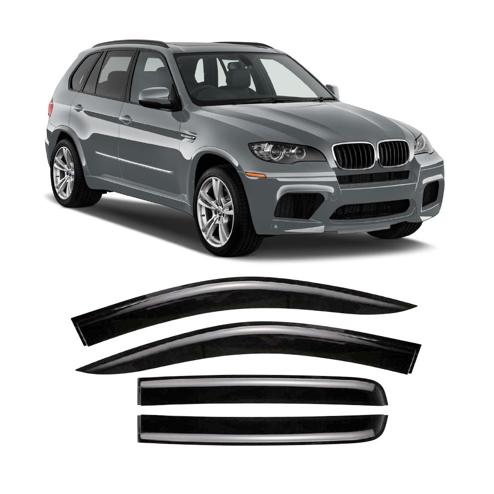 SUITABLE TO FIT BMW X5 E70 GLOSS BLACK WINDSHIELDS 4 PIECE