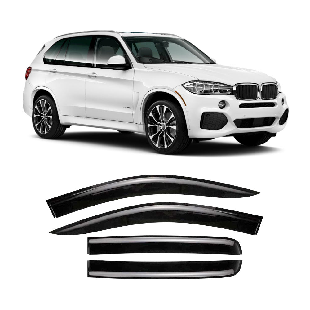 SUITABLE TO FIT BMW X5 F15 GLOSS BLACK WINDSHIELDS 4 PIECE