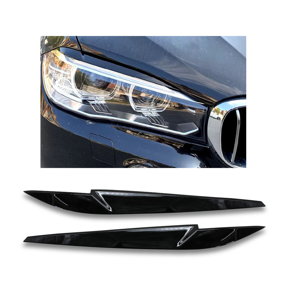 SUITABLE TO FIT BMW X5 F15 & X6 F16 PLASTIC EYELIDS GLOSS BLACK