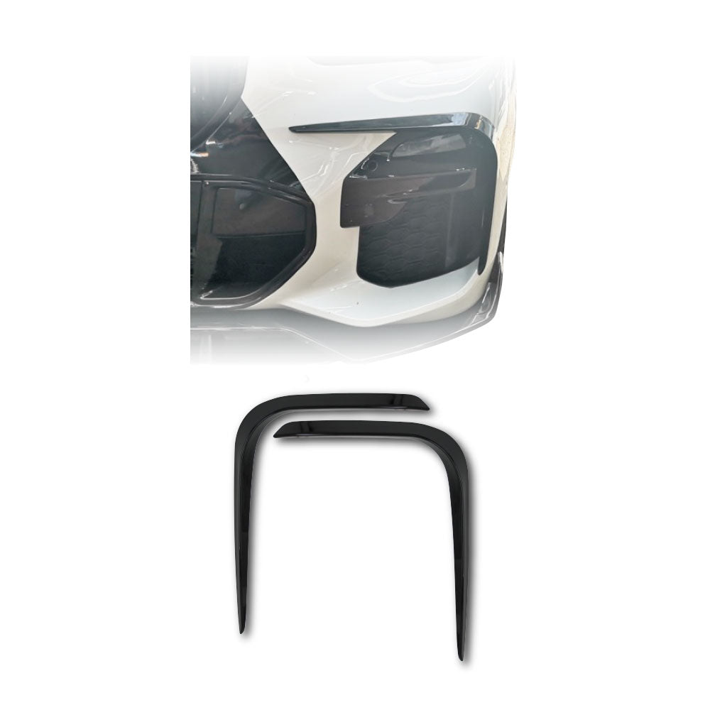 SUITABLE TO FIT BMW X5 G05 2019+ PRE-FACELIFT FRONT CANARDS 2 PIECE GLOSS BLACK