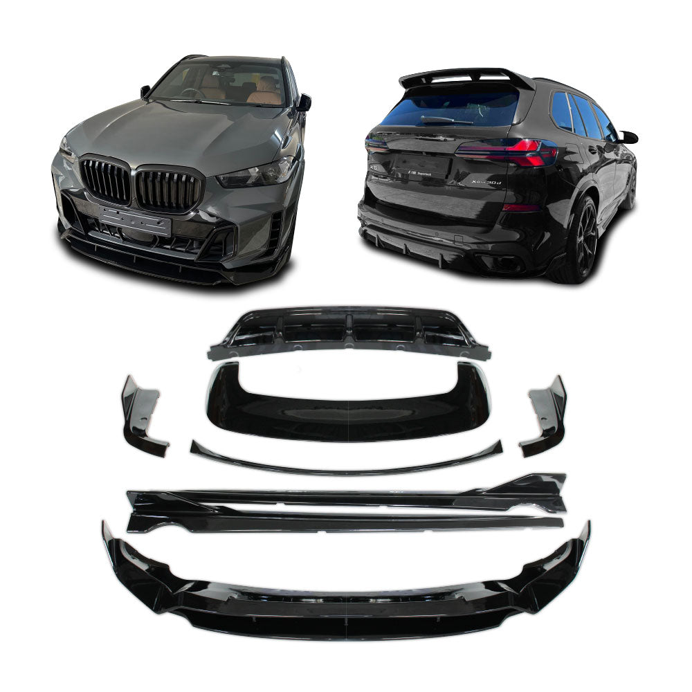 SUITABLE TO FIT BMW X5 G05 2024 FACELIFT BIG WING WARRIOR BODY KIT 8 PIECE GLOSS BLACK