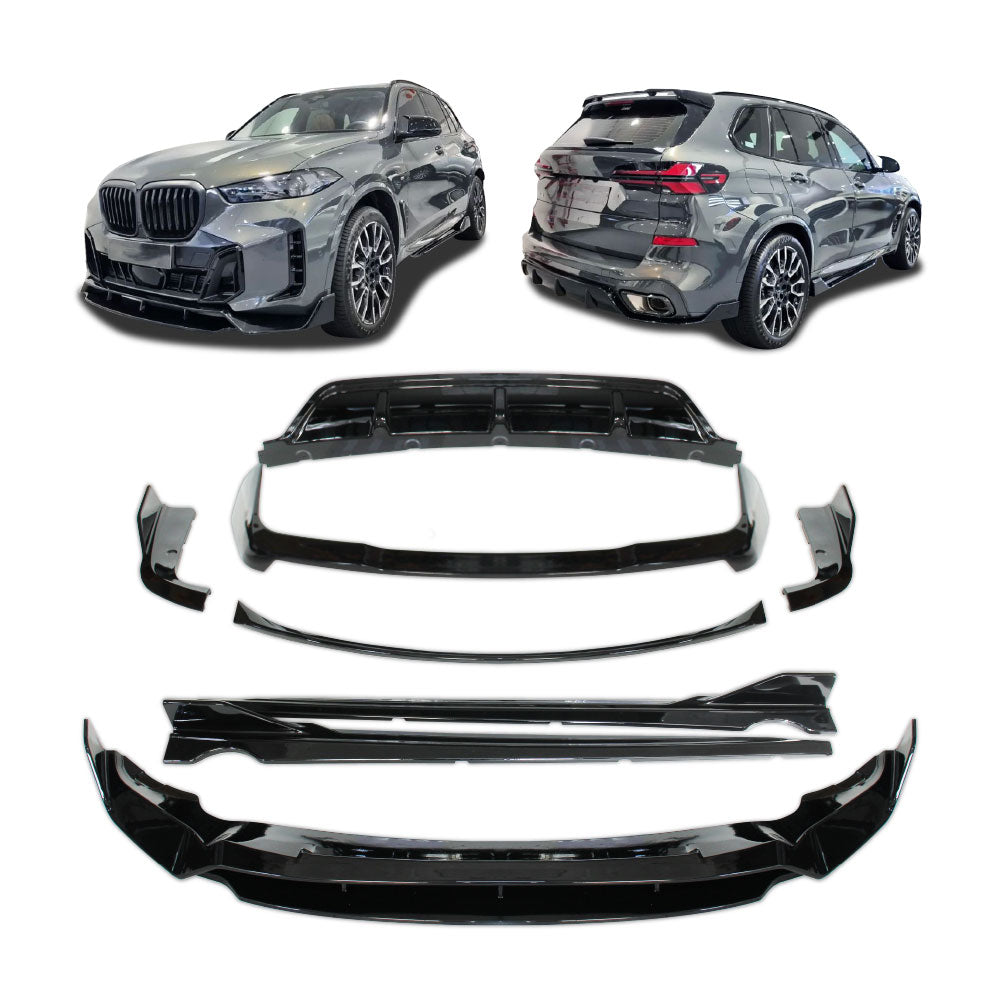 SUITABLE TO FIT BMW X5 G05 2024 FACELIFT SMALL WING WARRIOR BODY KIT 8 PIECE GLOSS BLACK