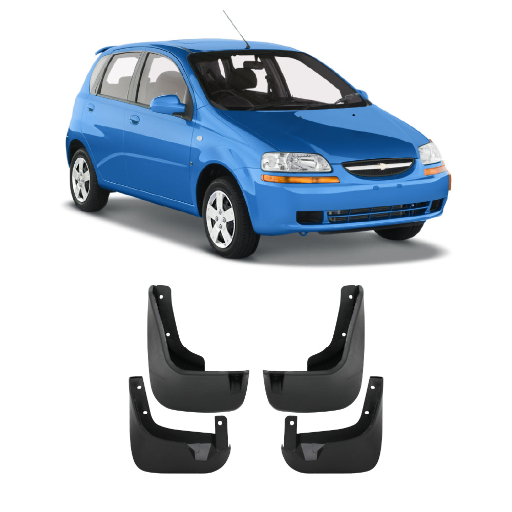 CHEV AVEO HATCH 2005-2009 OE FIT MUDFLAPS 4 PIECE