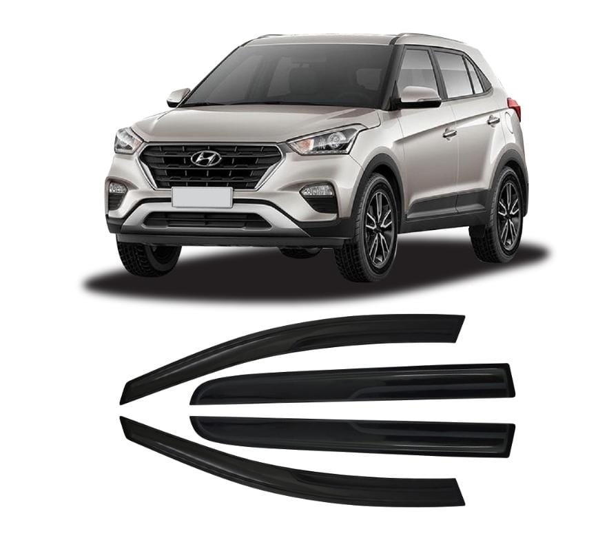 HYUNDAI CRETA 2017+ INJECTION BLACK WINSHIELDS 4PC