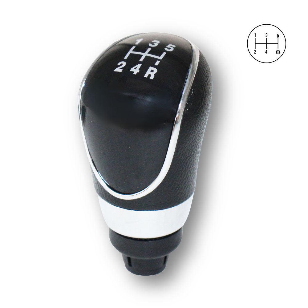 SUITABLE TO FIT FIESTA / FOCUS 5 SPEED GEAR KNOB BLACK WITH CHROME