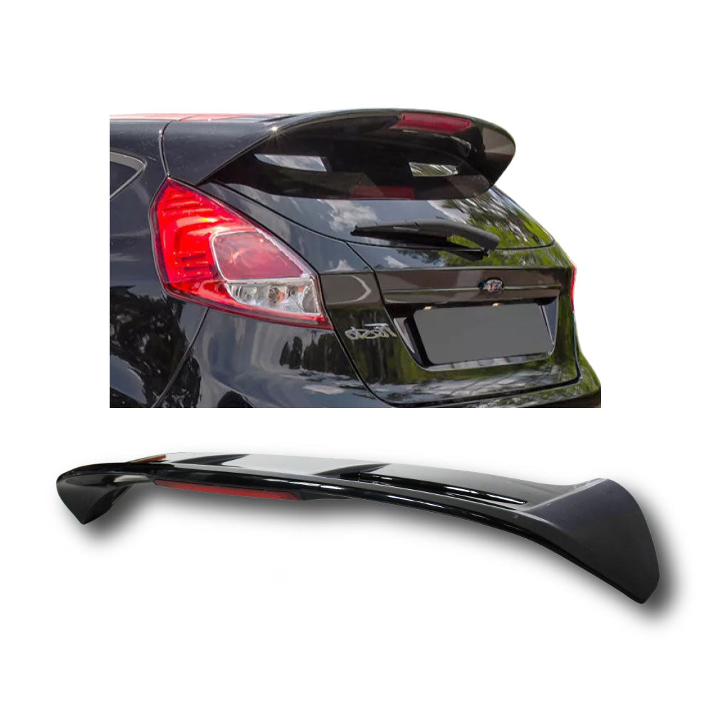 SUITABLE TO FIT FORD FIESTA 2009+ ST STYLE LED ROOF SPOILER GLOSS BLACK