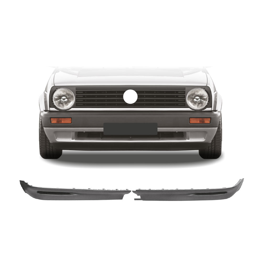 GOLF 1 & GOLF 2 BROAD FRONT LIP SPOILER - 2 PIECE BLACK