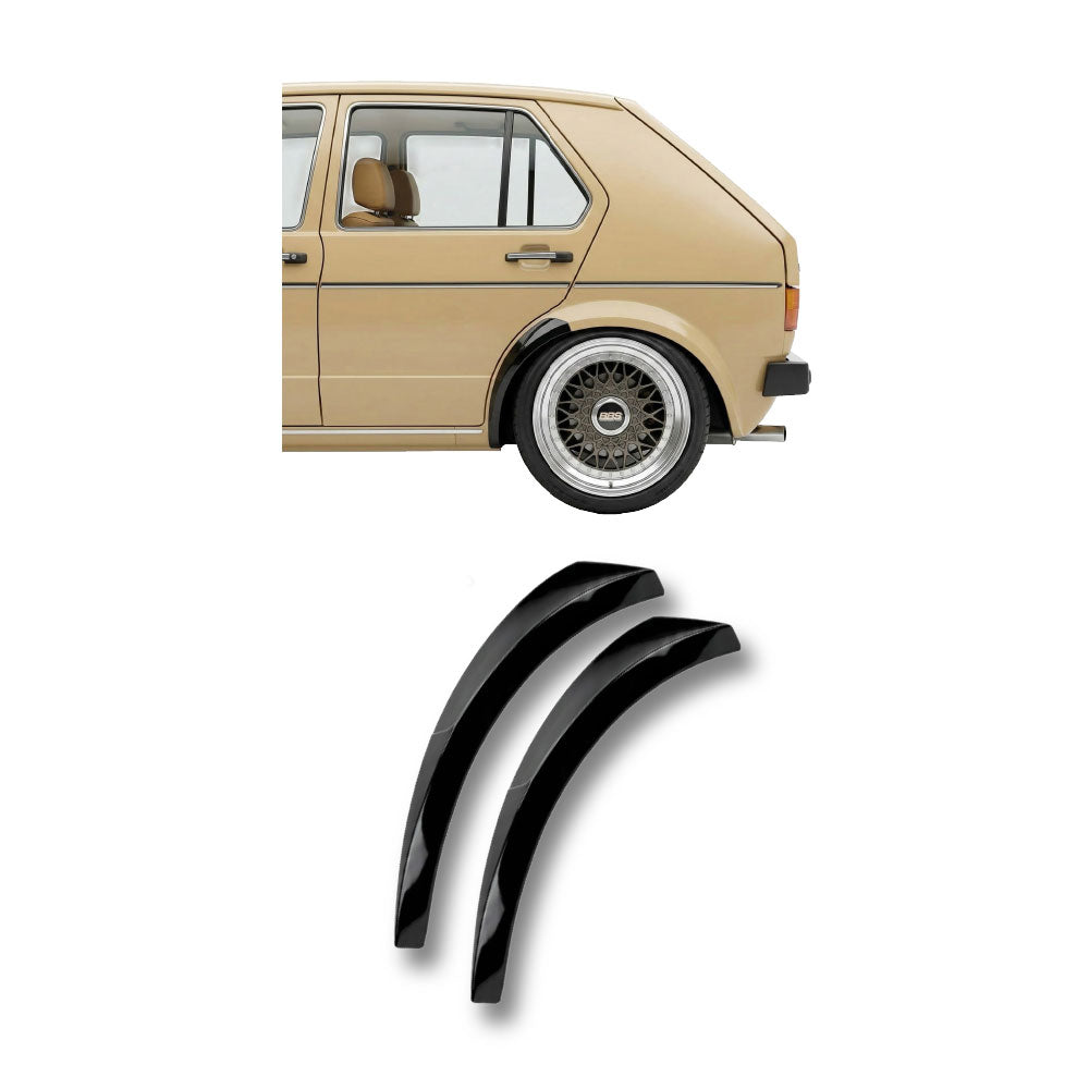 GOLF 1 OE STYLE REAR QUARTER WHEEL ARCHES 2 PIECE BLACK