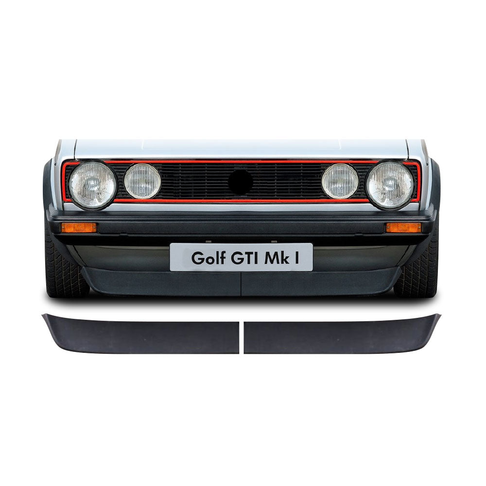 VW GOLF 1 OLD SCHOOL CHIN LIP SPOILER 2 PIECE BLACK