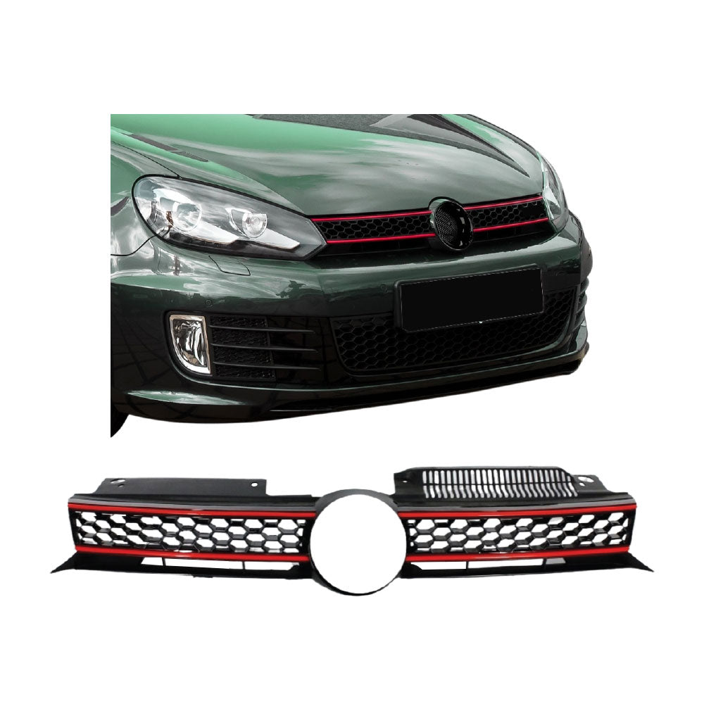 GOLF 6 GTI OE STYLE HONEYCOMBE GRILL RED TRIM