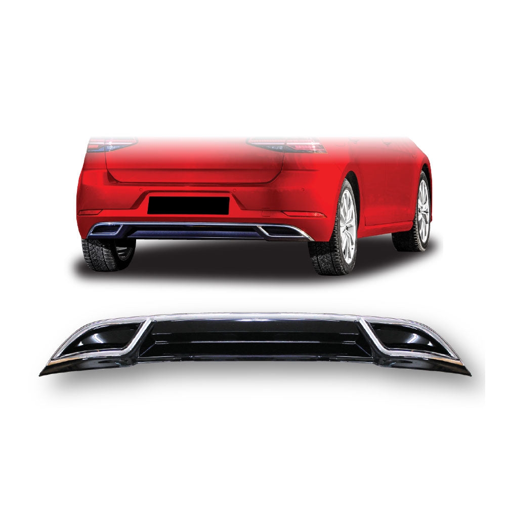 GOLF 7 R LINE DIFFUSER - GLOSS BLACK WITH CHROME TRIMS