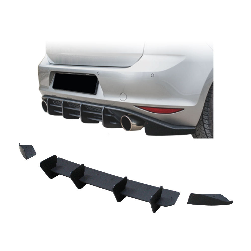 GOLF 7.5 GTI MAXTON SINGLE SLAT DIFFUSER - MATT BLACK
