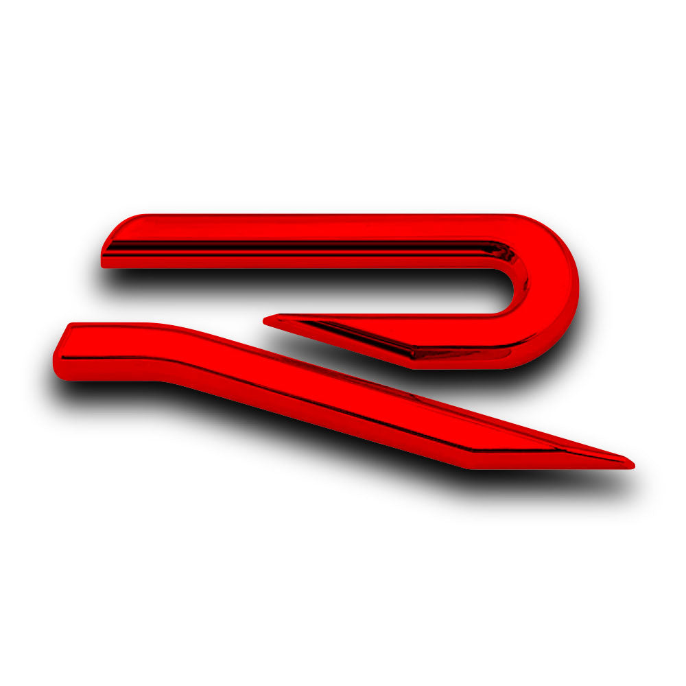 GOLF 8 STYLE R LOGO STICK ON BOOT BADGE RED