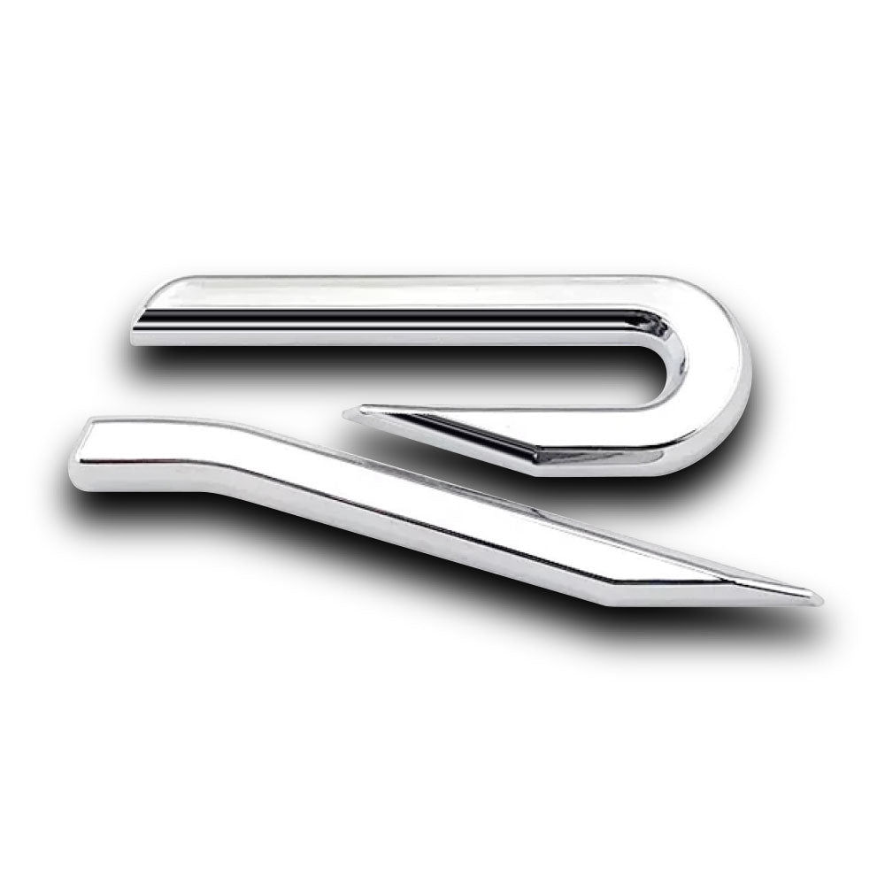 GOLF 8 STYLE R LOGO STICK ON BOOT BADGE SILVER