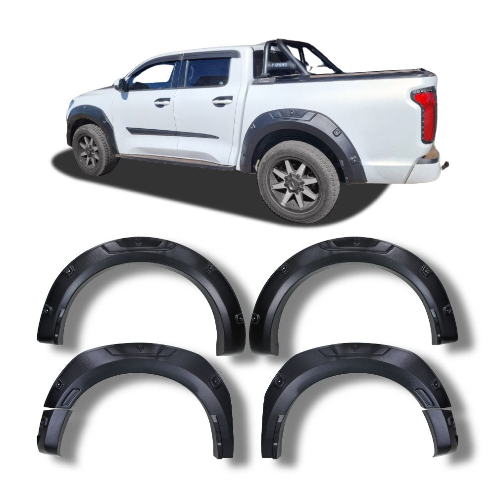 GWM COMMERCIAL 2021+ STUDDED WHEEL ARCHES 6 PIECE BLACK