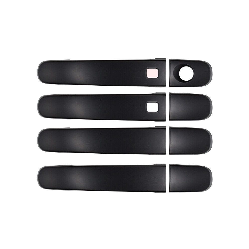 SUITABLE TO FIT RANGER 2012+ 8 PIECE SENSOR TYPE BLACK DOOR HANDLE COVERS