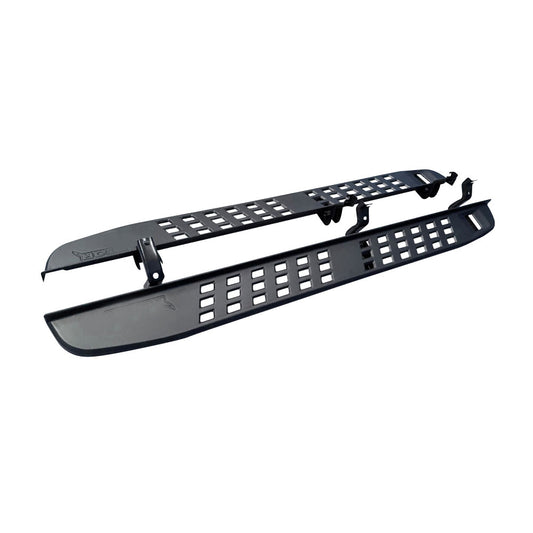 SUITABLE TO FIT FORD RANGER 2012-2025 T8 RAPTOR STYLE METAL RUNNING BOARDS BLACK