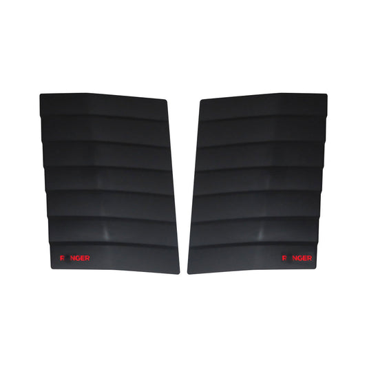 SUITABLE TO FIT RANGER 2012-2020 RIBBED BONNET VENTS 2 PIECE BLACK