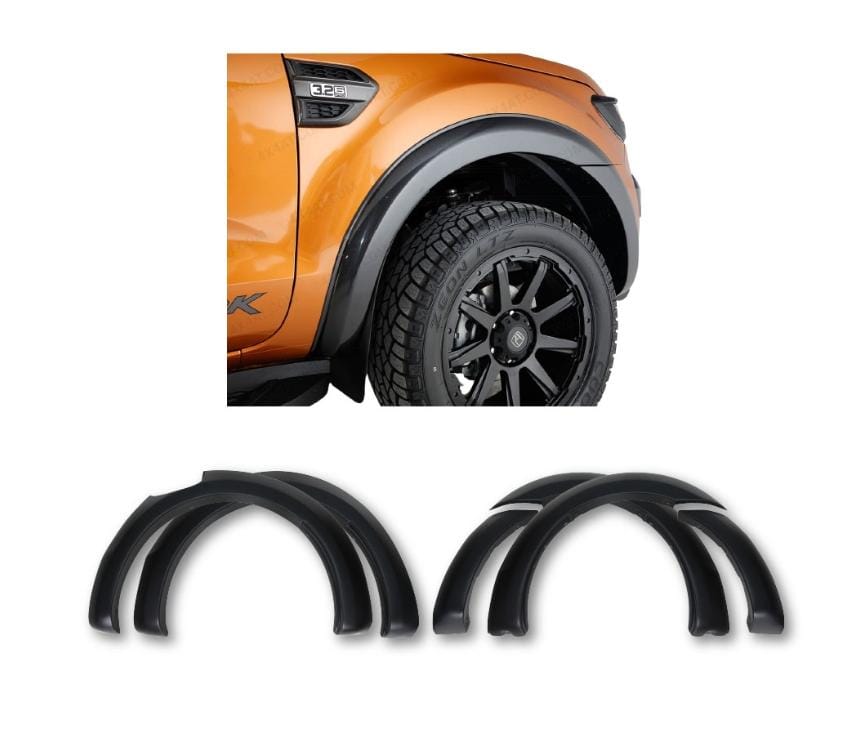 SUITABLE TO FIT RANGER 2016+ RAPTOR 6 INCH PLAIN WHEEL ARCHES BLACK