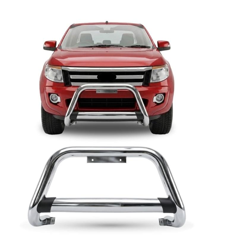 SUITABLE TO FIT RANGER 2012+ B GRADE NUDGE BAR CHROME 201 STEEL