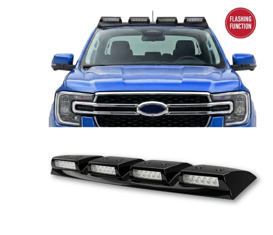 SUITABLE TO FIT RANGER 2023+ NEXT GEN PLASTIC 24 LED ROOF SOILER LIGHT 4X6 LED
