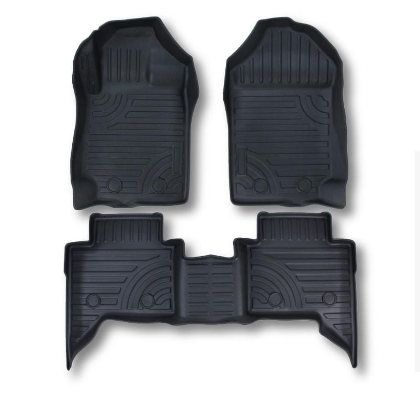 SUITABLE TO FIT RANGER 2012-2022 4 DOOR DOUBLE CAB TPE MATS 3D MOULD 3 PIECE SET