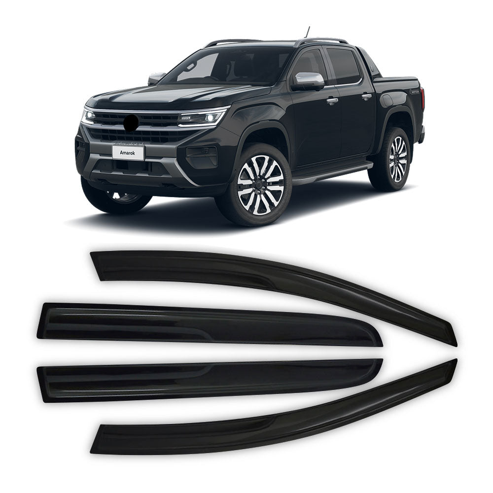 AMAROK 2023+ 4 DOOR INJECTION BLACK WINDSHIELDS 4 PIECE SET