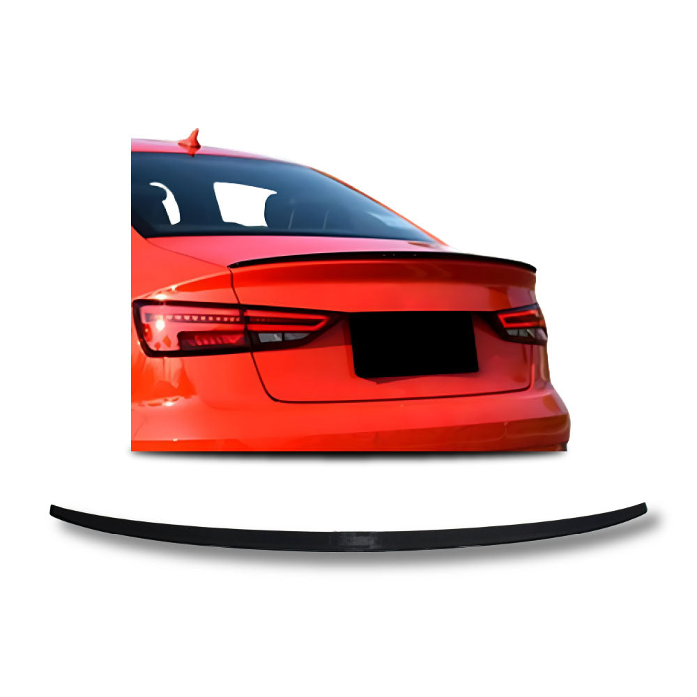 AUDI A3 (8V/8V2) 2014-2020 SEDAN SLIM BOOT SPOILER GLOSS BLACK
