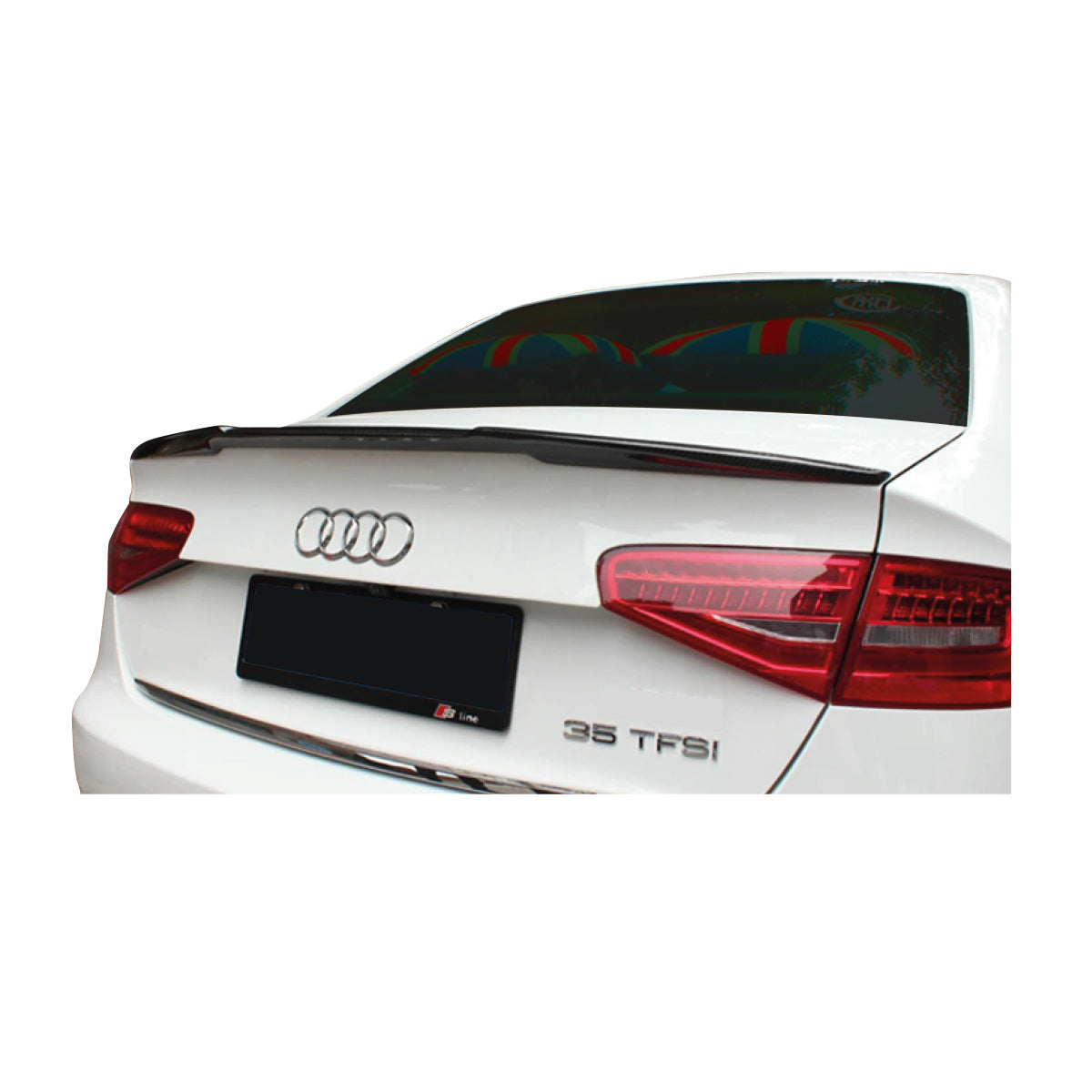 AUDI A4 2008-2016 B8 M4 STYLE BOOT SPOILER GLOSS BLACK