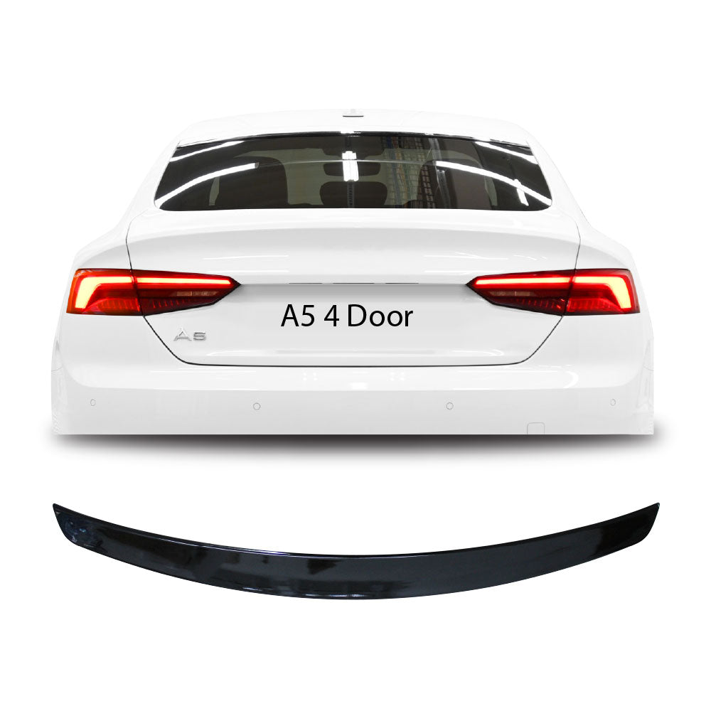 AUDI A5 2017+ 4 DOOR SLIM BOOT SPOILER GLOSS BLACK