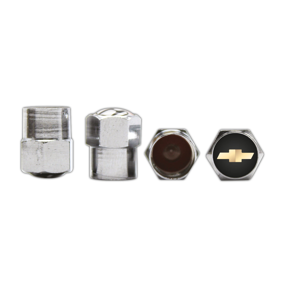BLISTER PACK CHEVROLET BLACK VALVE CAPS
