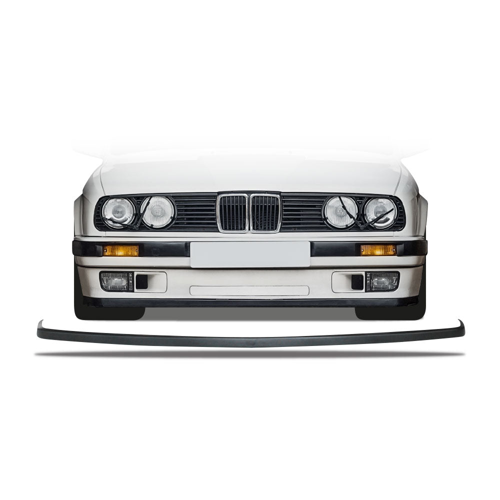 SUITABLE TO FIT BMW E30 SLIM FRONT LIP SPOILER BLACK PLASTIC BUMPER ONLY – AutoTech WholeSale