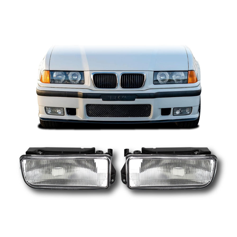 SUITABLE TO FIT BMW E36 3 SERIES CLEAR FOG LIGHTS